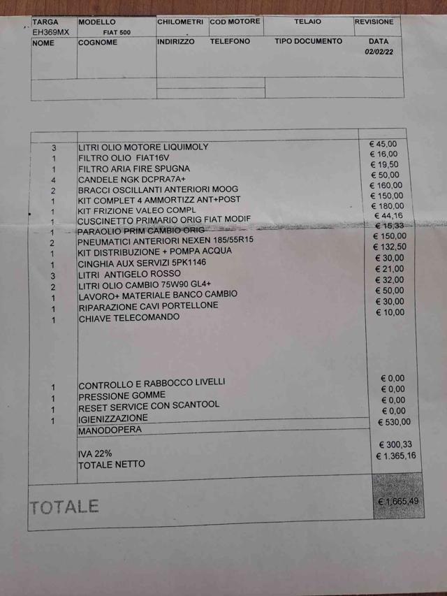 FIAT 500 1.2 Lounge