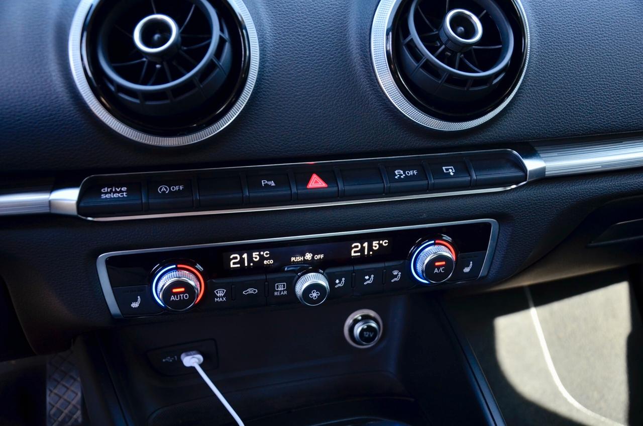 AUDI A3 SPORTBACK 2.0 TDI SPORT 150cv S-TRONIC, EURO 6D, HI-FI PREMIUM, FULL LED, NAVI, APPLE ANDROID, PERMUTE