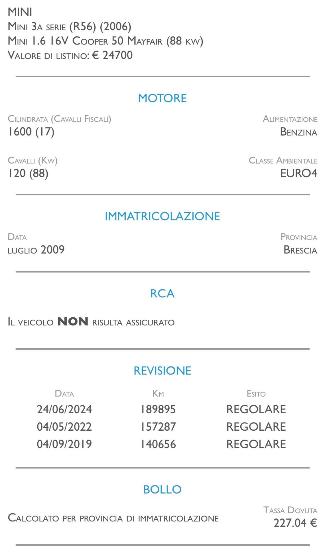 Mini 1.6 16V Cooper - CAMBIO AUTOMATICO