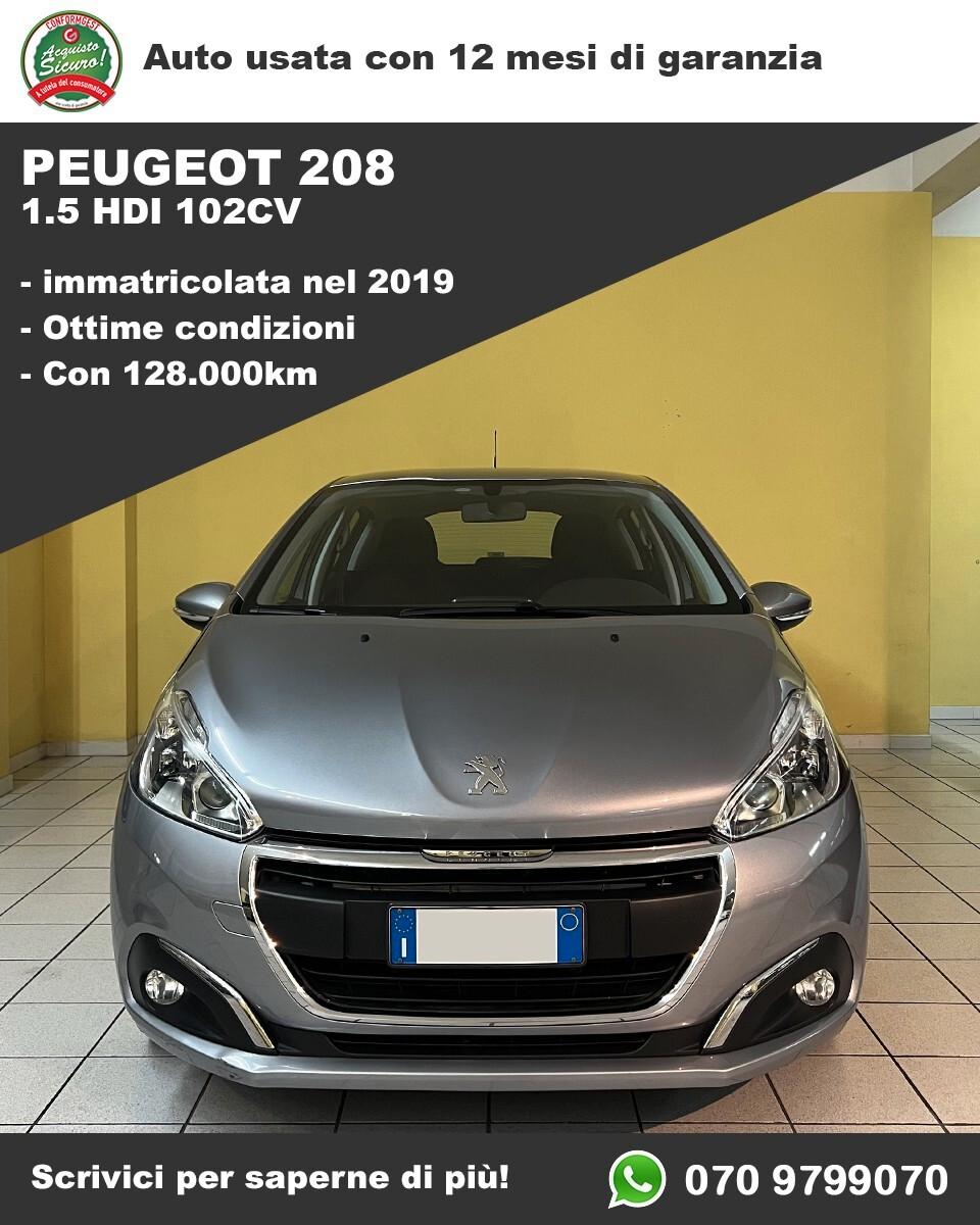 Peugeot 208 BlueHDi 100 S&S 5 porte Allure