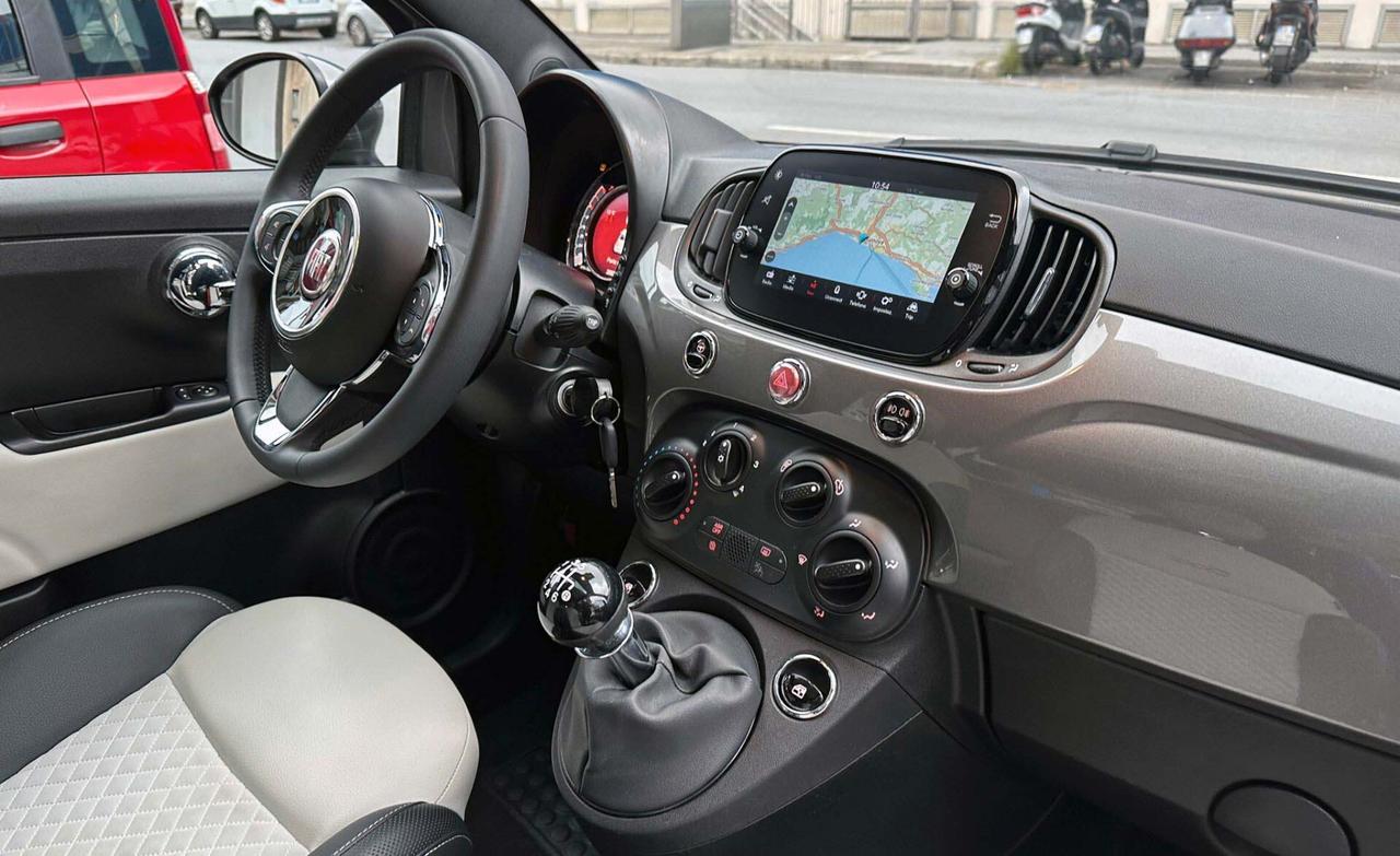 Fiat 500 1.0 Hybrid Dolcevita Unico Proprietario Interni Pelle Bianca
