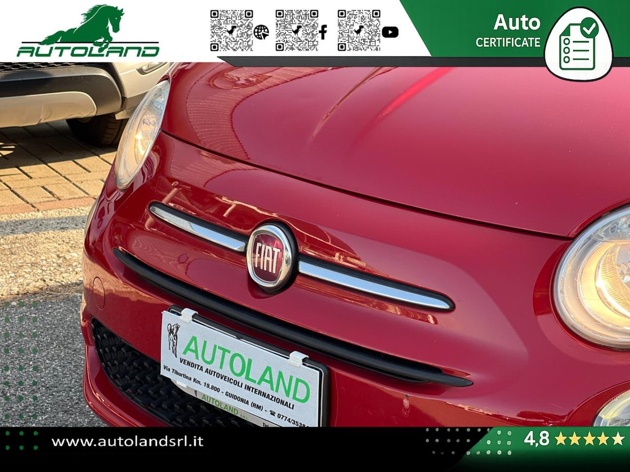 Fiat 500 1.2 69cv my19 Ok Neopatentati - Sensori di Parcheggio - Cruise Control - Uconnect 5"