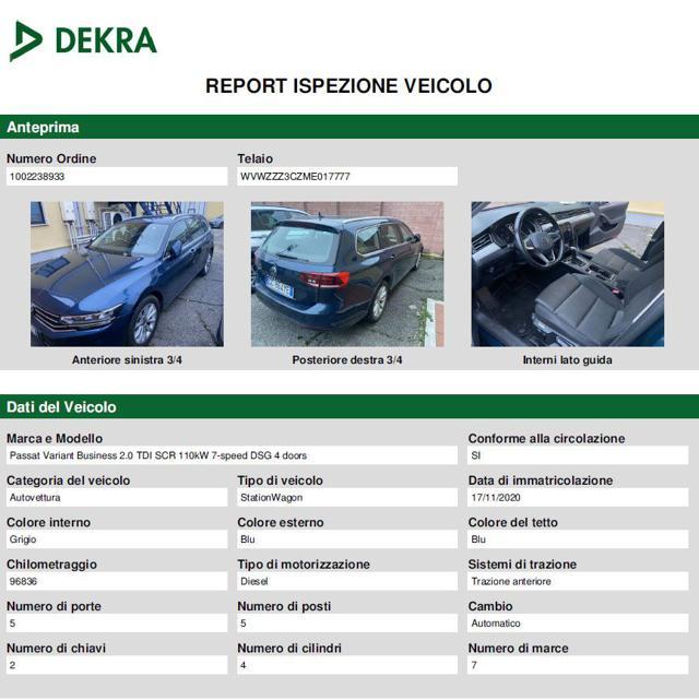 VOLKSWAGEN Passat Variant 2.0 TDI SCR EVO Business