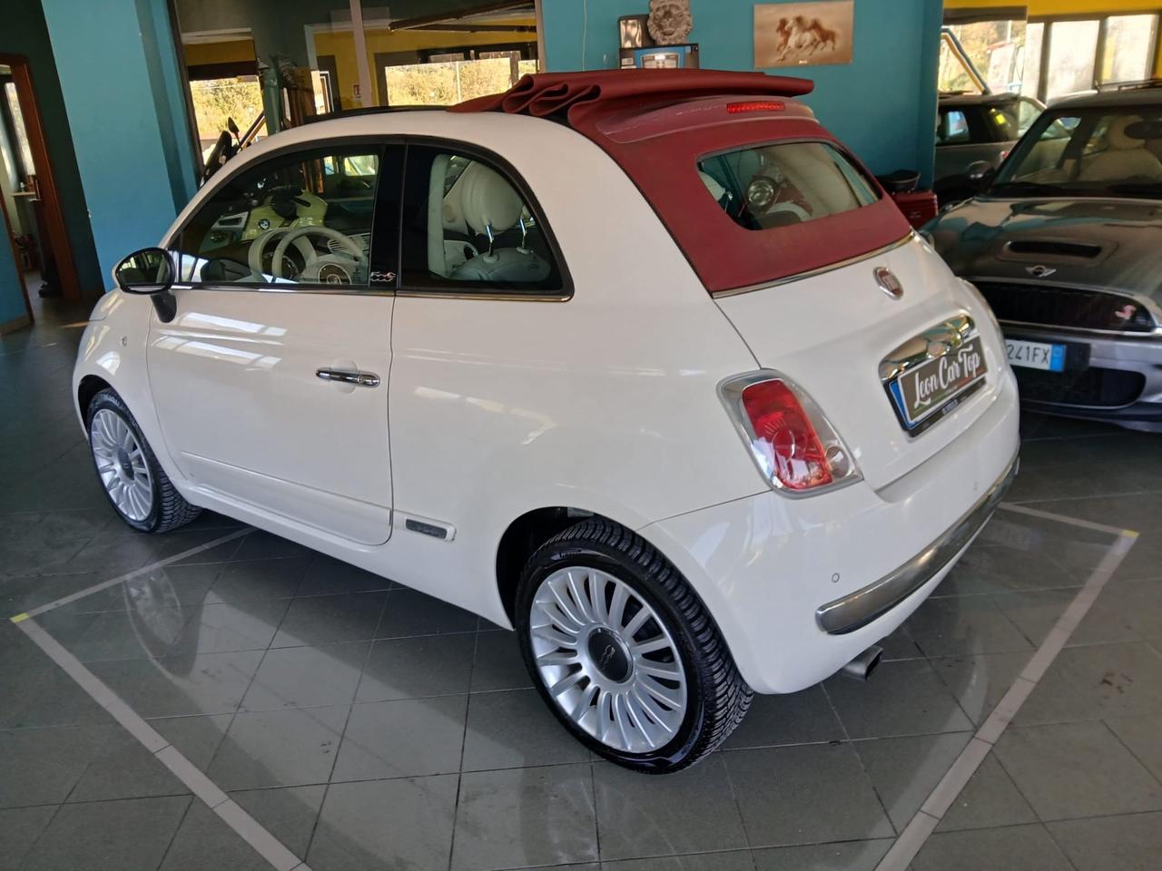 Fiat 500 C 0.9 TwinAir Turbo Lounge cabrio pelle rossa full