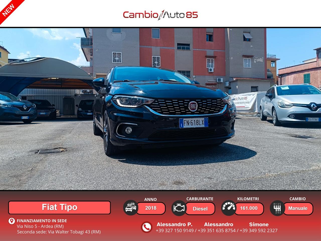 Fiat Tipo 1.3 Mjt 4 porte Lounge
