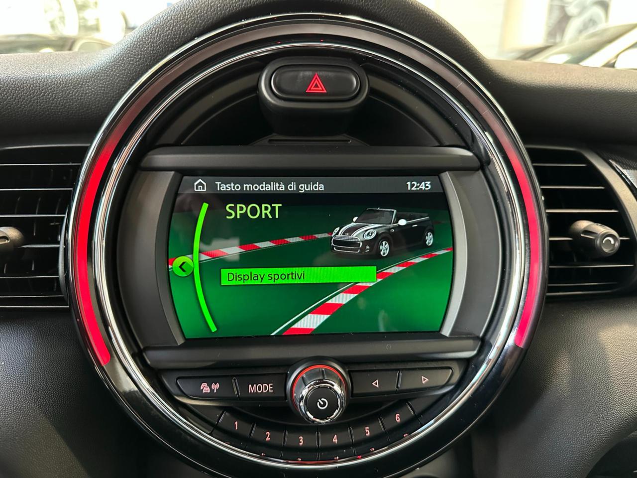 Mini Cabrio Cooper D Hype 1.5 Auto-LED-17"-Telecamera-Carplay-Pack Luci