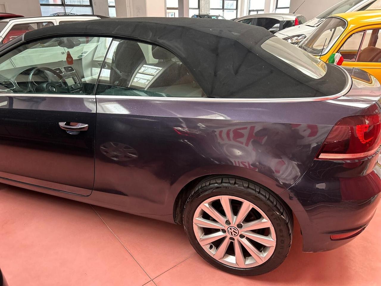 VOLKSWAGEN GOLF CABRIO serie 6 BLUEMOTION LED Diesel 2.0 CV 140 Km 168.487 garanzia 12 mesi