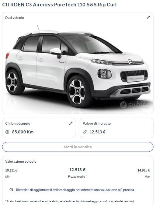 C3 Aircross CronoManut.UnicoProp.85000Km