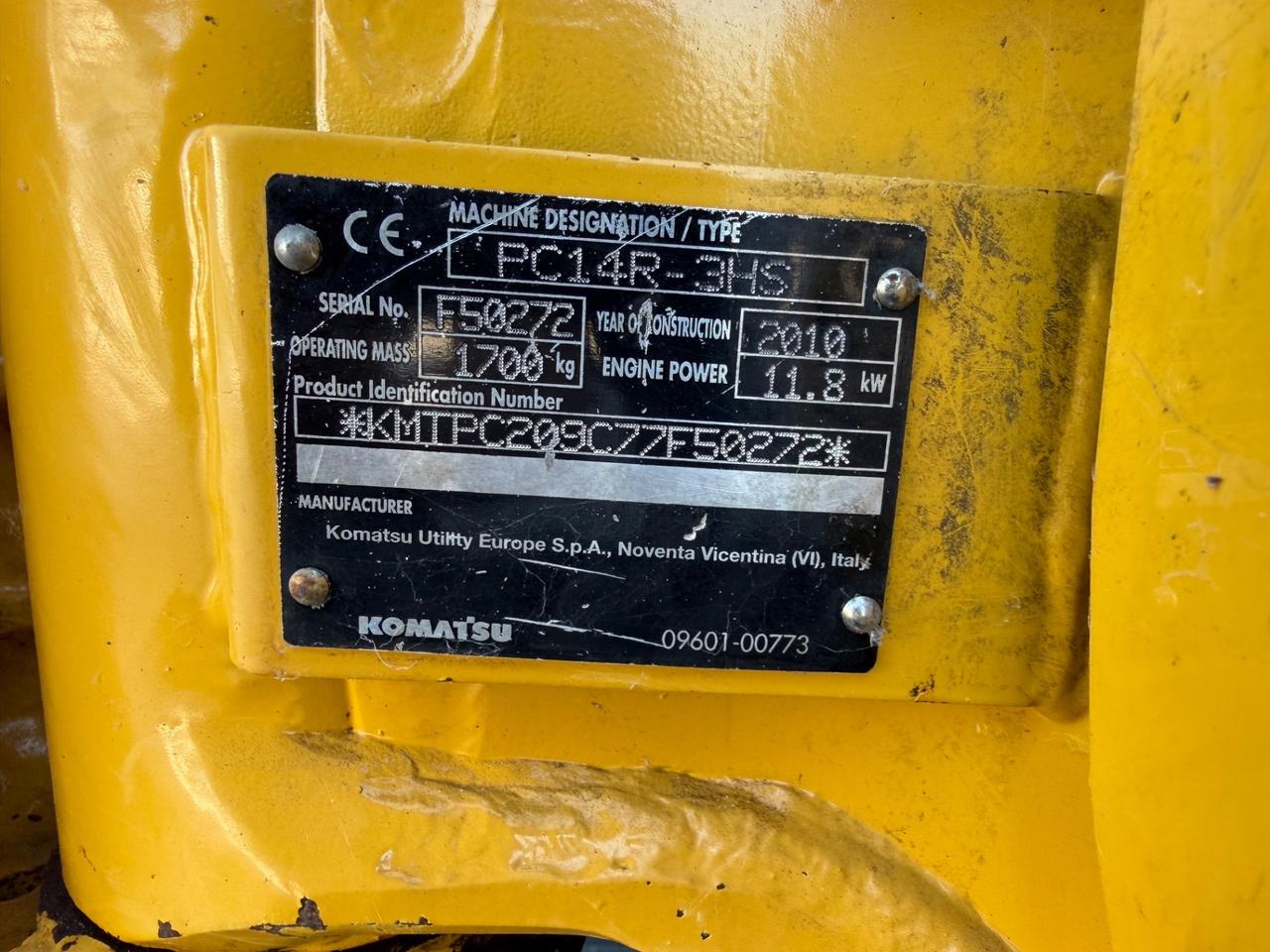 Mini escavatore Komatsu PC14R HS