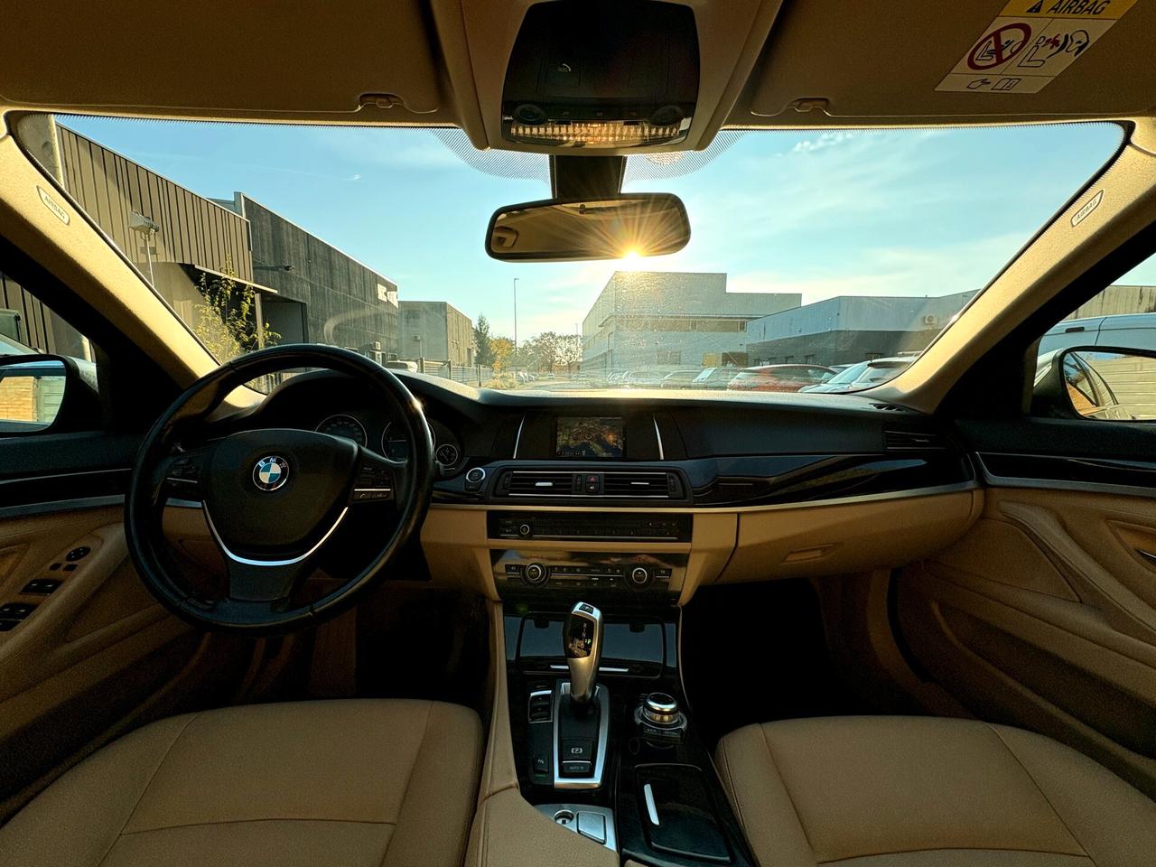 BMW 520D sw aut-128000km-EURO 6-Pelle Beige-2017