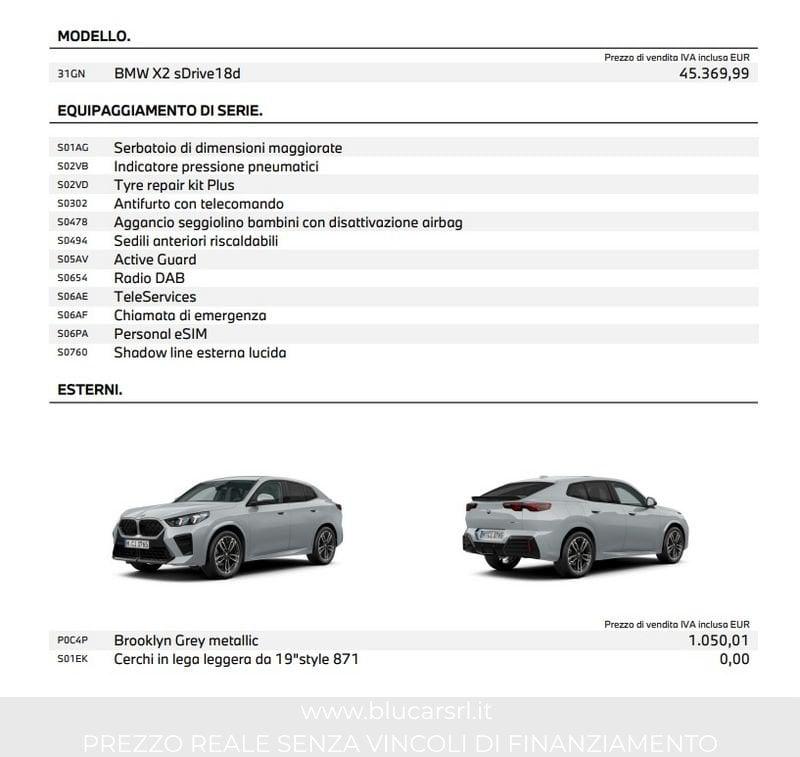 BMW X2 sDrive 18d M Sport DCT