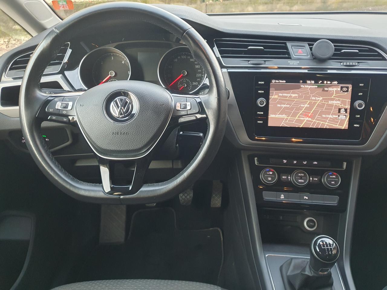 Volkswagen Touran 7posti 1.6 tdi 115cv executive euro 6b