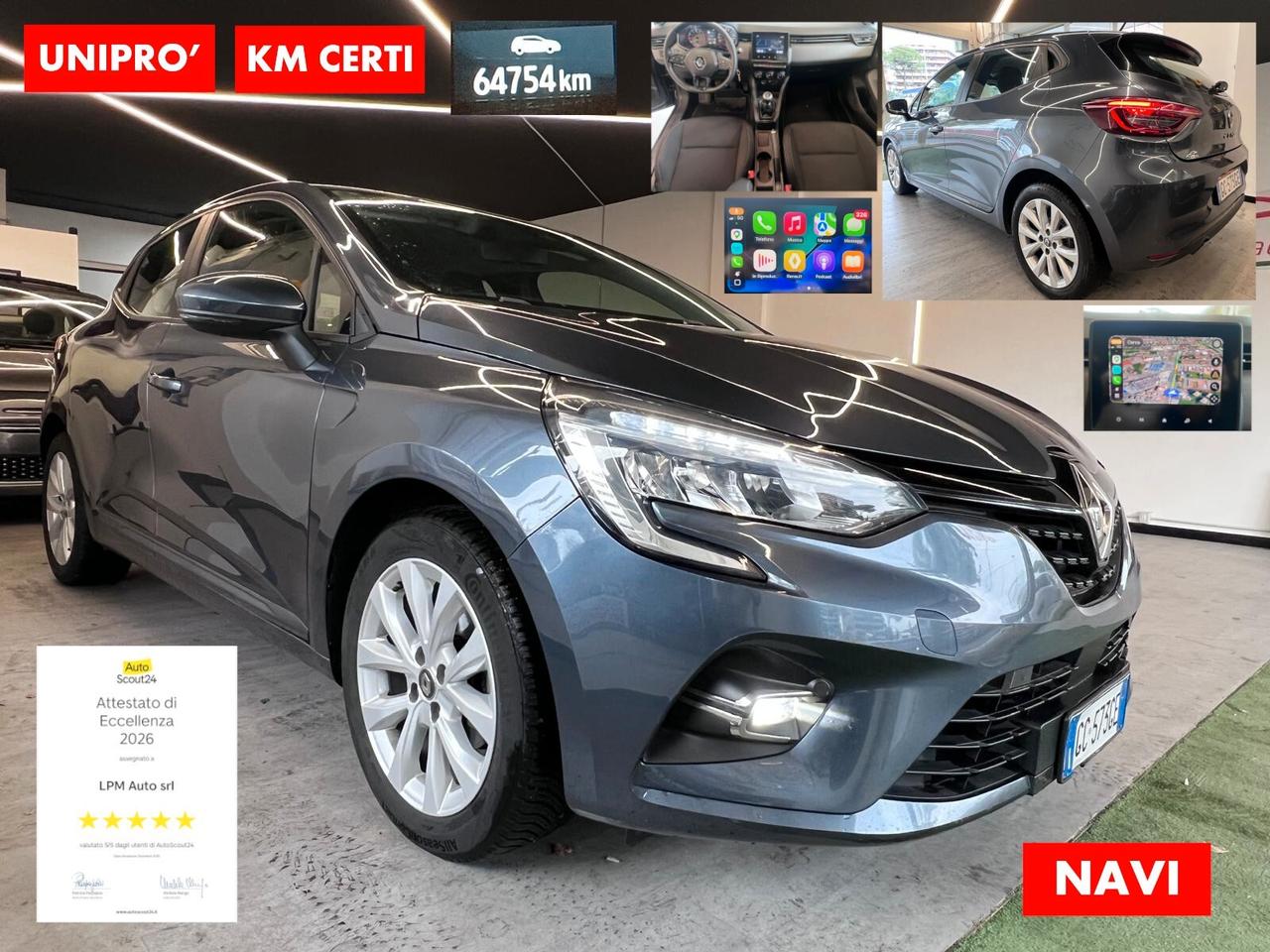 Renault Clio TCe 100CV UNIPRO AZIENDALE NAVI KM CERTIFICATI
