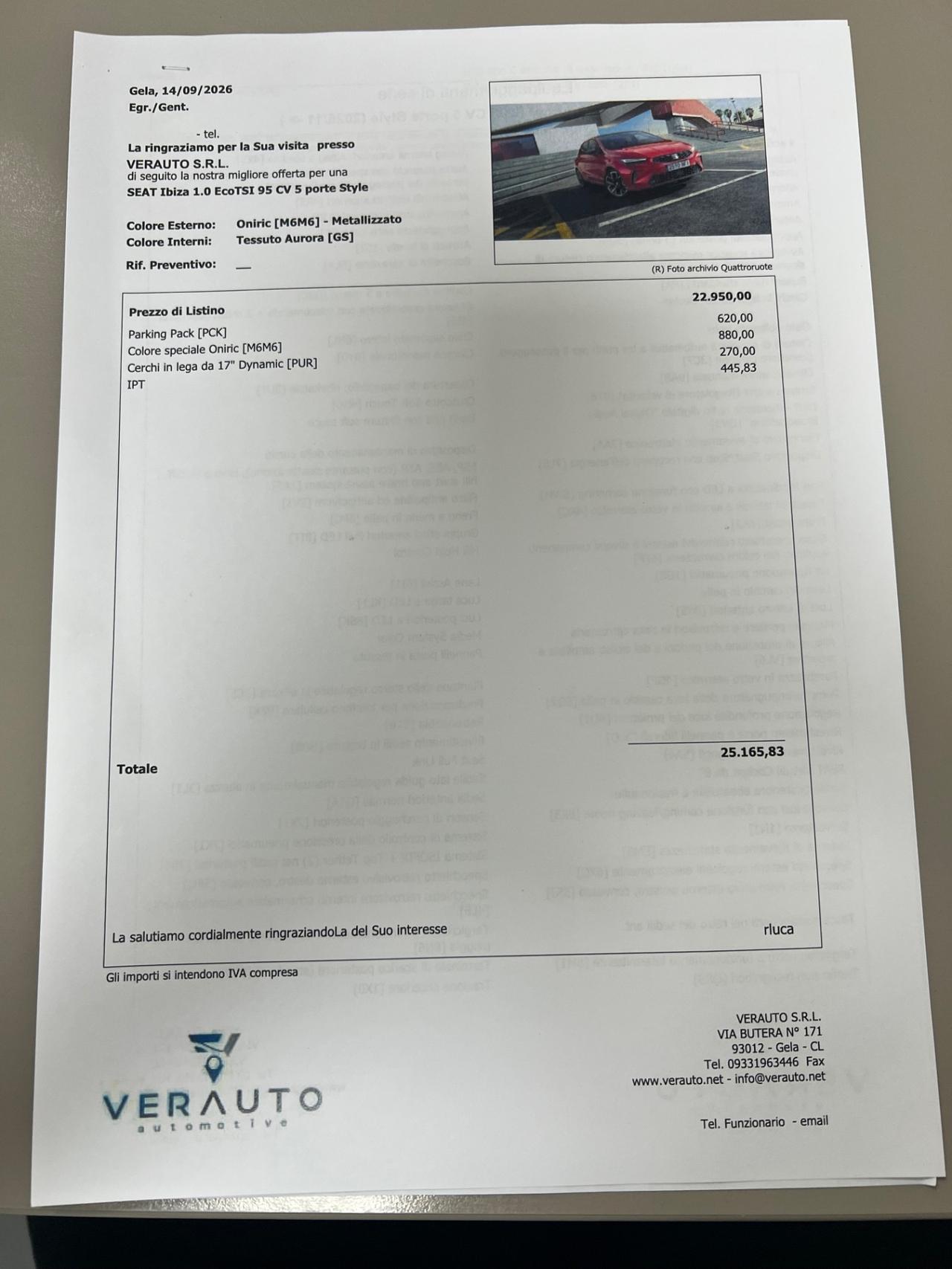 SEAT Ibiza 1.0 ecotsi Style 95cv - possibilità noleggio no scoring