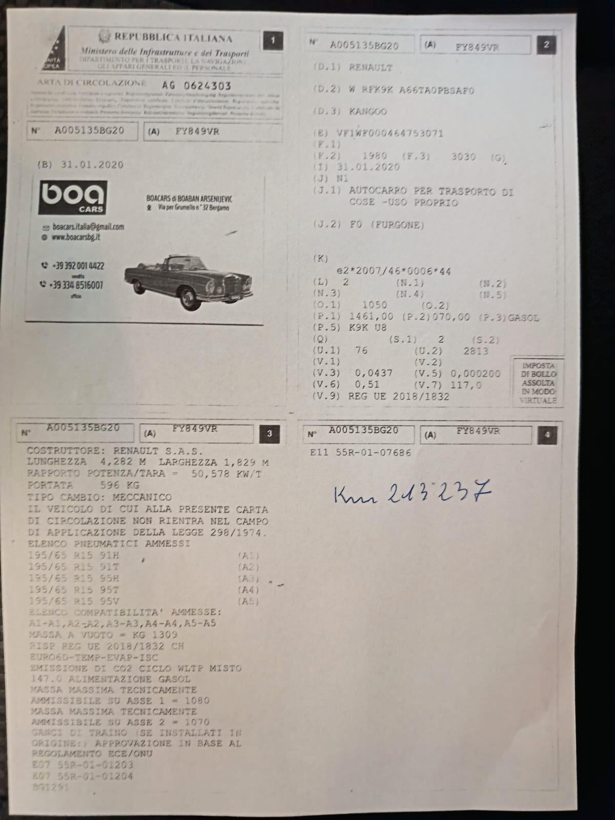 Renault Kangoo 1.5 dCi 95CV Express N1