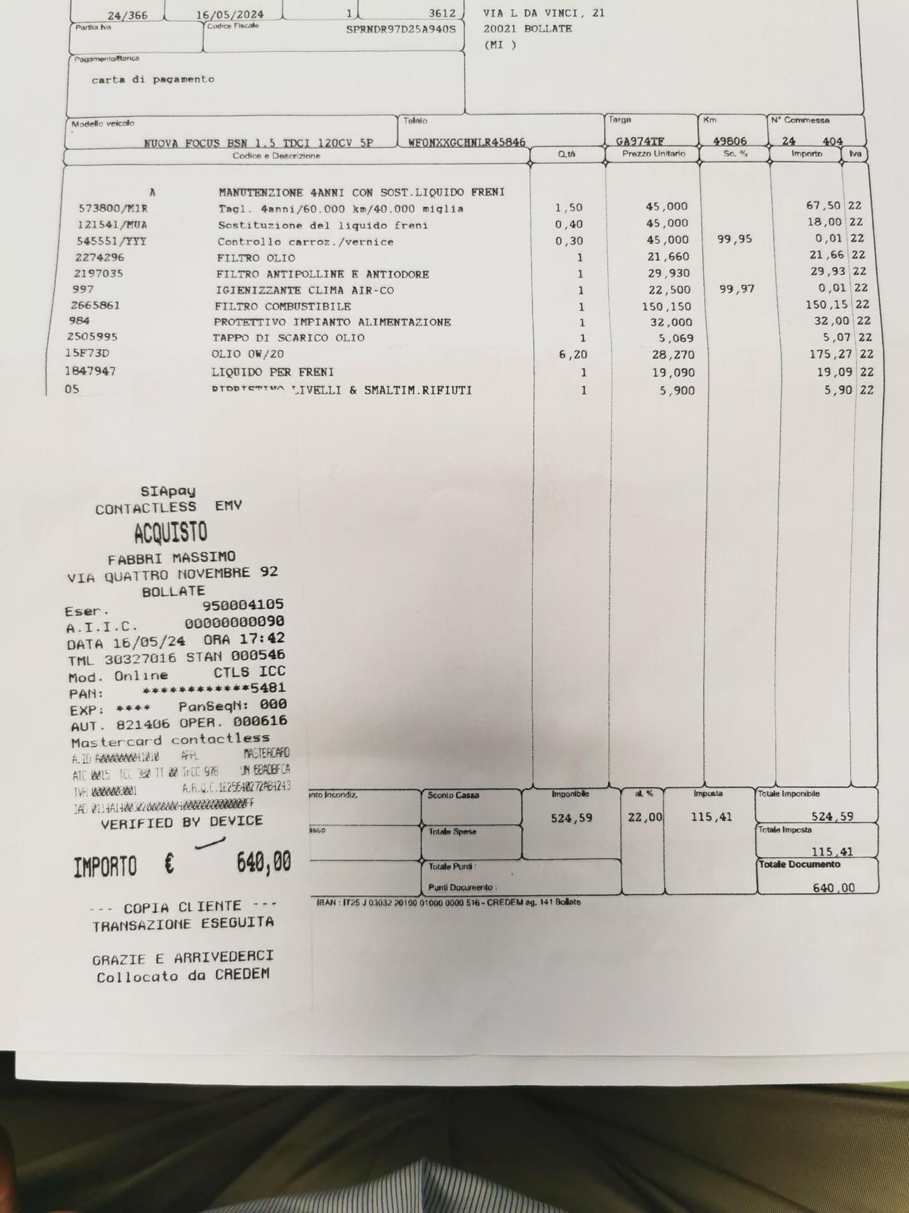 Ford Focus 1.5 EcoBlue 120cv aut.5p. ST-Line Co-Pilot