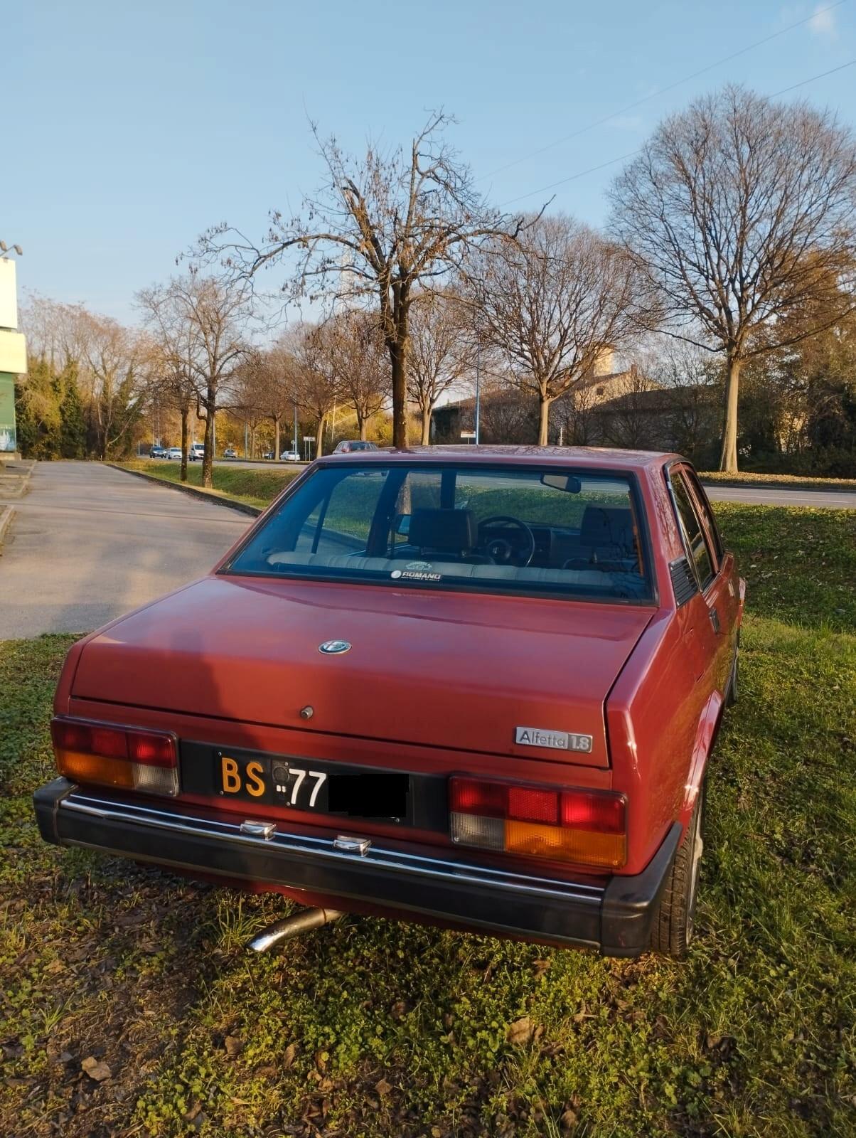 Alfa Romeo Alfetta Ultima Serie 1.8 cc già certificata ASI