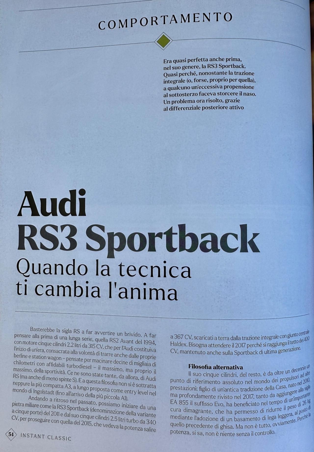 Audi A3 RS 3 - MIGLIOR PREZZO SUD EUROPA