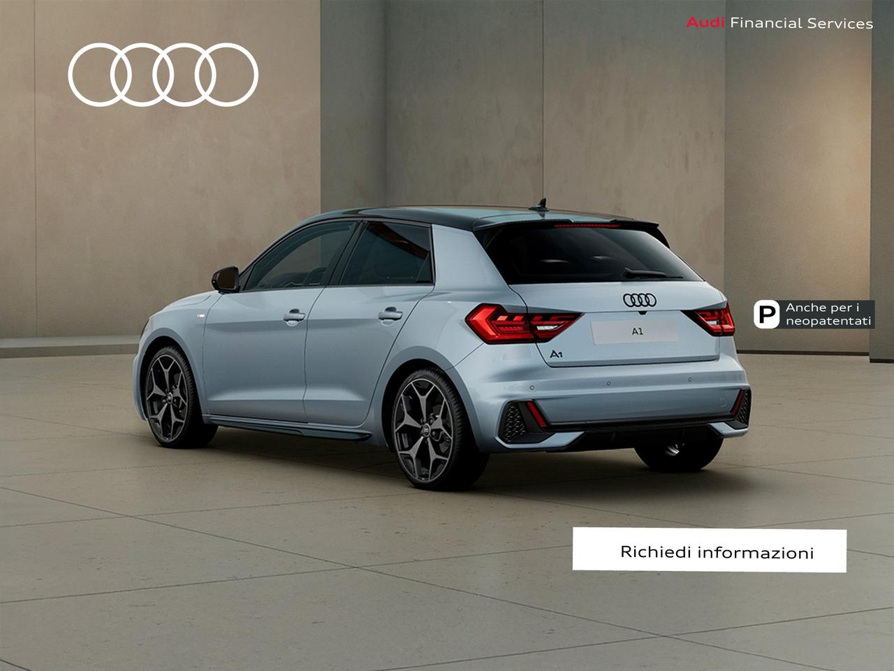 Audi A1 sportback 30 1.0 tfsi identity black 116cv s-tronic