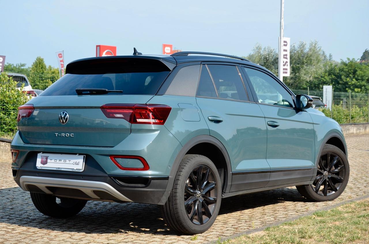 VW T-ROC 1.0 TSI STYLE 110cv, UNICOPROPRIETARIO, GARANZIA VW 9/2027, UFF ITALIANA, SERVICE VW, BLACK PACK, FARI IQ LED, PERMUTE