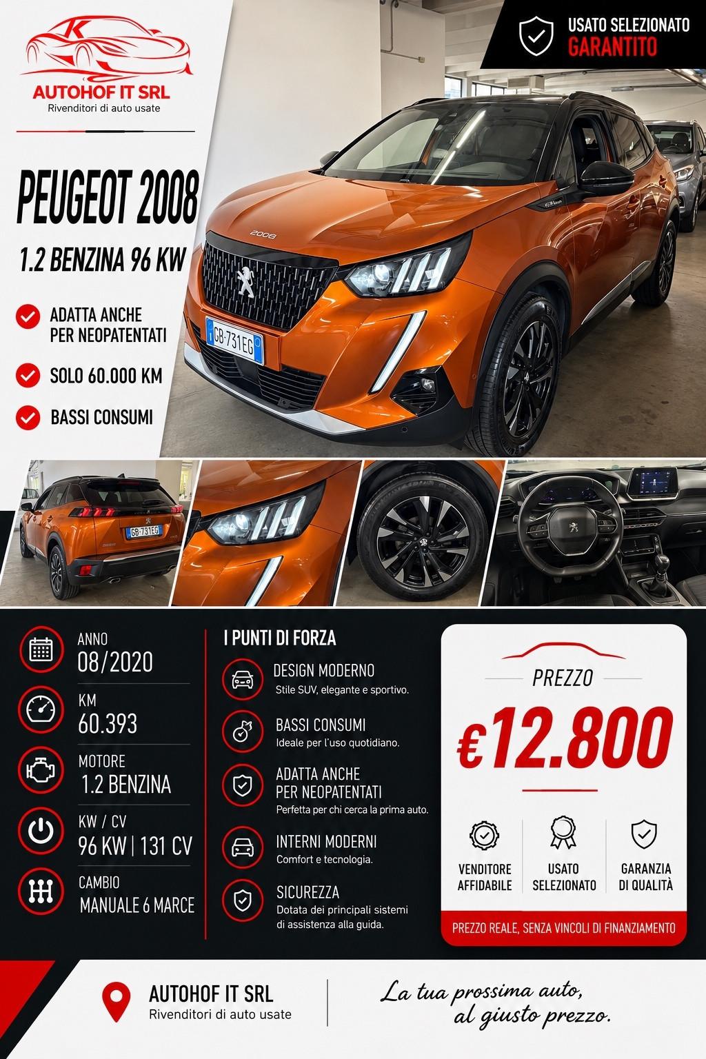 Peugeot 2008 1.2 BENZINA Allure |OK NEOPATENTATI |