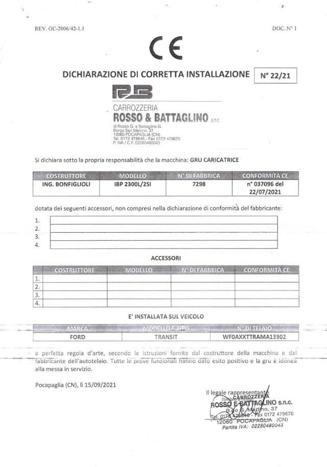 OPEL Movano Ford Transit GRU 350 L5 Ruote Gemellate Cassonato