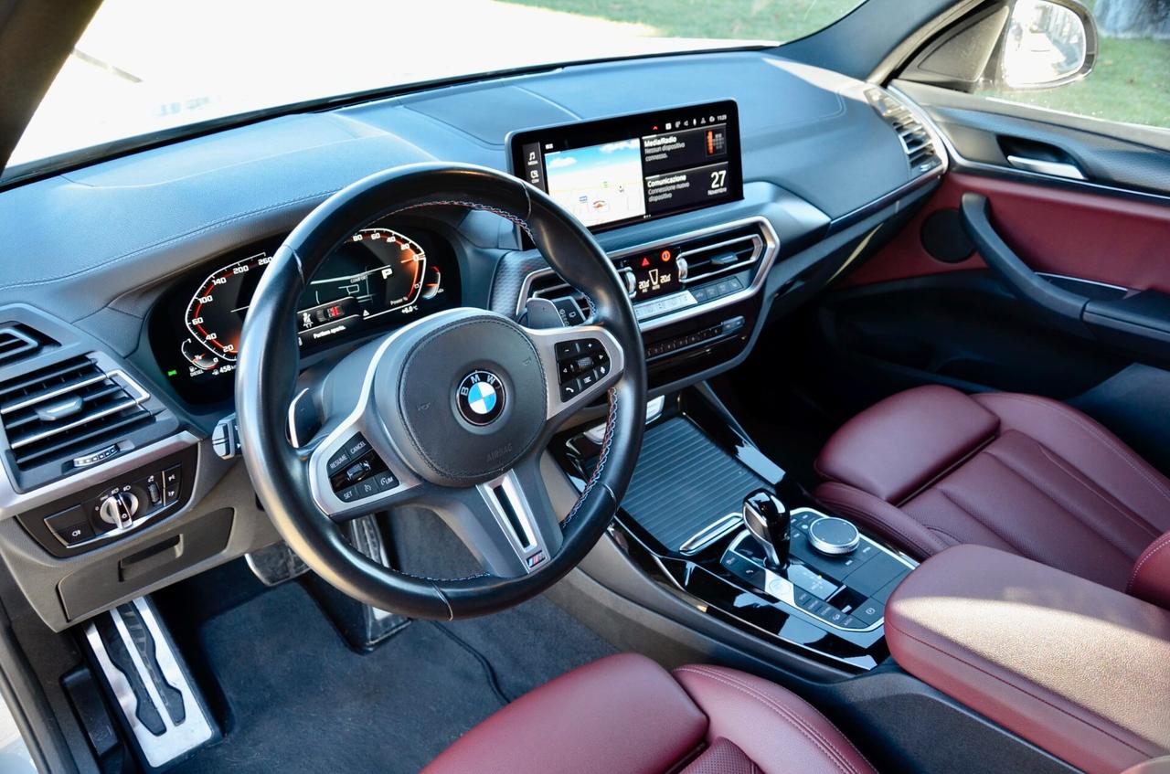 BMW X3 XDRIVE M40d MHEV 48V 340cv AUTO, GARANZIA UFF BMW, SERVICE BMW, UFF ITALIANA, TETTO, MBRAKES, FARI FULL LED, RETROCAMERA, 21", PERMUTE