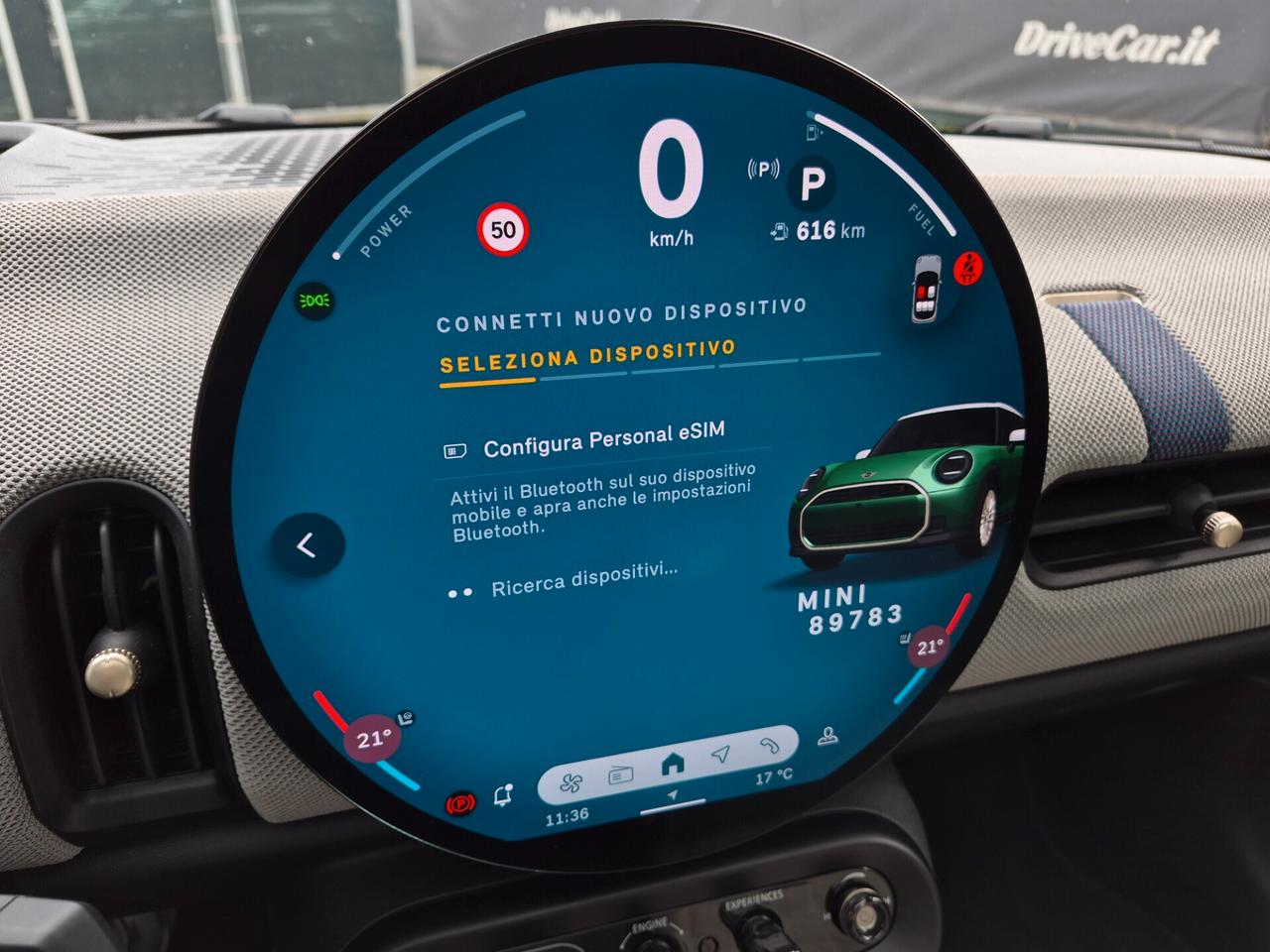 MINI Cooper C STEPTRONIC TETTO PELLE LED CARPLAY NAVI RETROCAM. VOLANTE RISCALDABILE