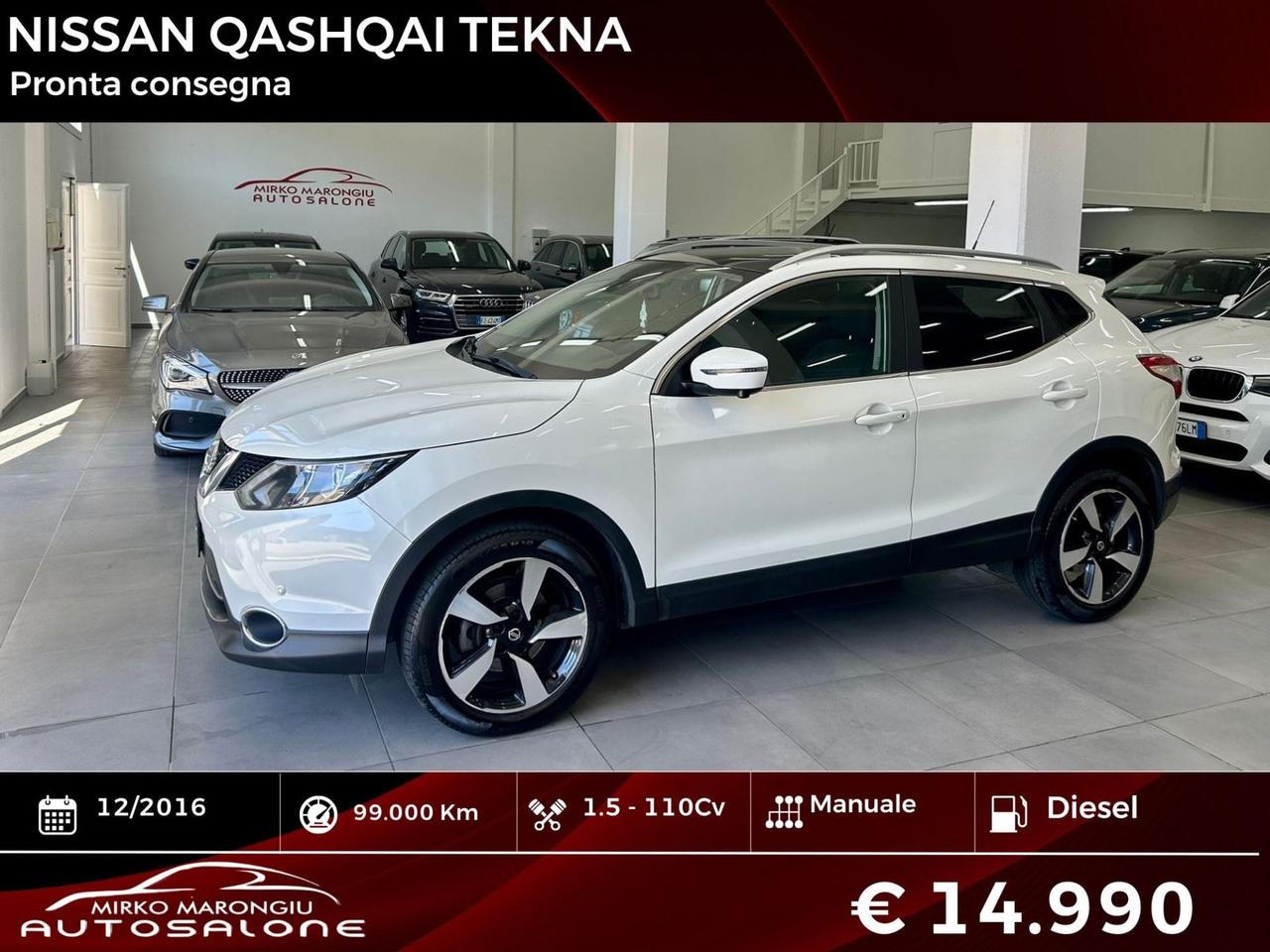 Nissan Qashqai 1.5 dCi Tekna TETTO finanziabile