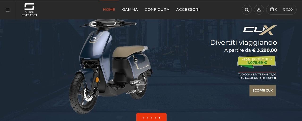 VMOTO SOCO PRONTA CONSEGNA CON SCONTO ECOBONUS 40%