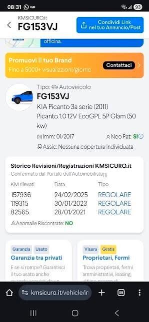 Kia Picanto 1.0 12V EcoGPL 5 porte Active