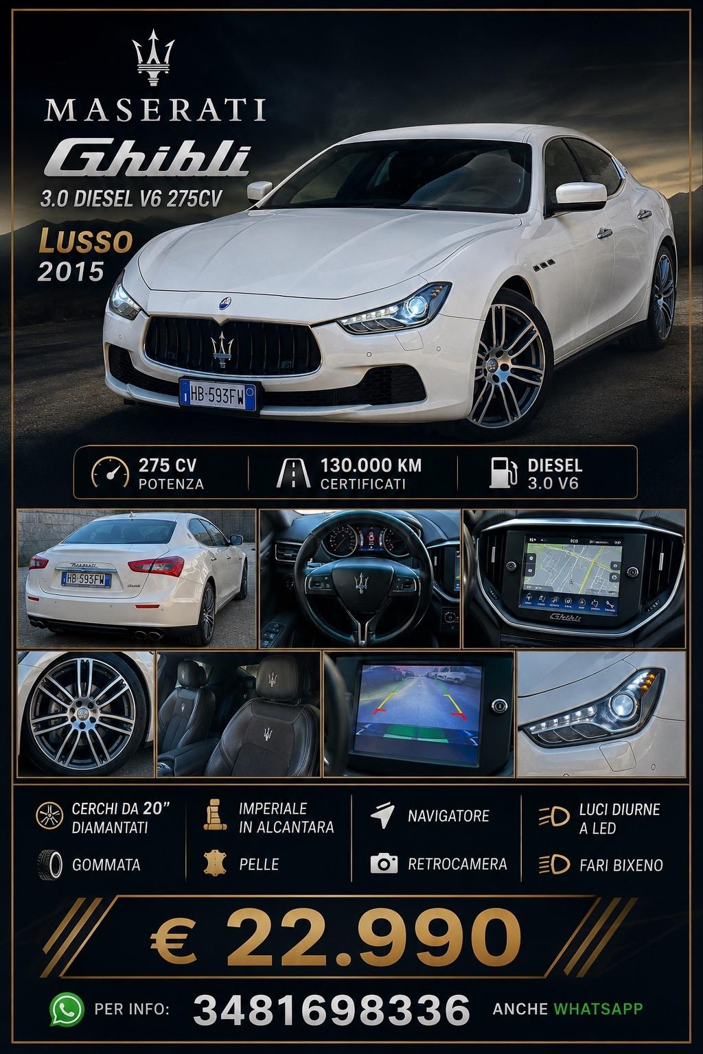 Maserati Ghibli 3.0 V6 Diesel 275 CV