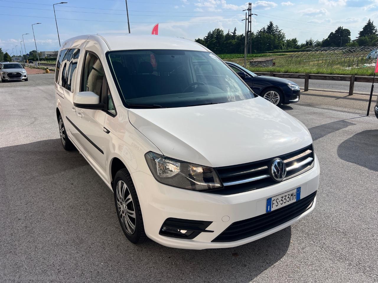 VOLKSWAGEN Caddy 2.0 TDI 102CV Kombi Maxi PASSO LUNGO 5 POSTI PEDANA POSTERIORE