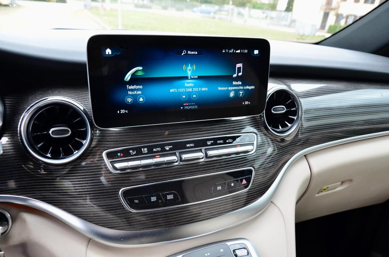 MERCEDES-BENZ V EXTRALONG 300d PREMIUM 4MATIC 237cv AUTO, 7 POSTI, PREZZO IVA ESCLUSA, UNICO UTILIZZATORE, UFF ITALIANA, SERVICE MERCEDES, BURMESTER, RETRO 360°, PORTE ELETTRICHE, PERMUTE