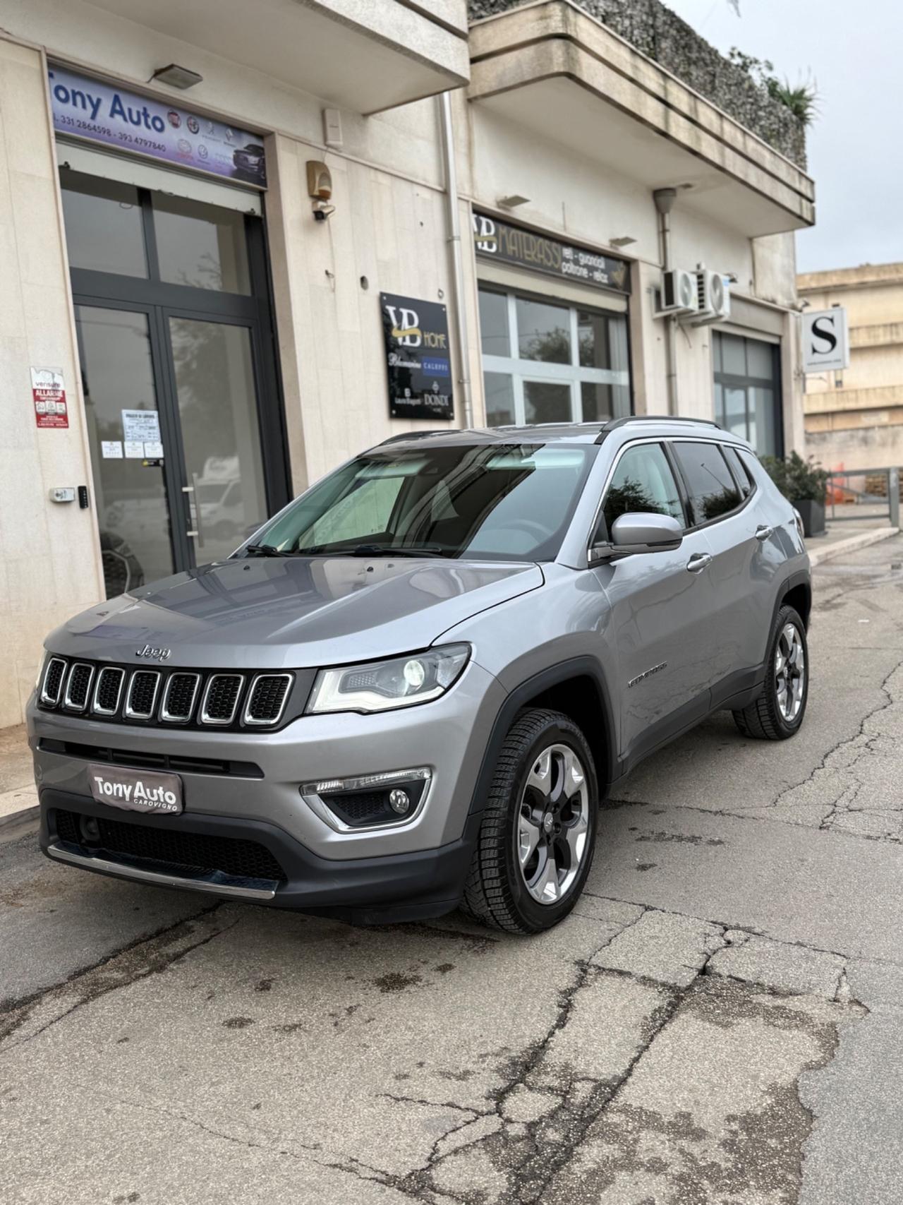 Jeep Compass 2.0mjt Limited 4wd 140cv auto NAVI FULL LED,INTERNI IN PELLE, KM CERTIFICATI JEEP,UNI PROP.