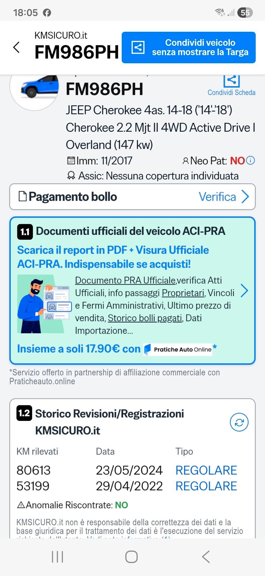 Jeep Cherokee 2.2D 200cv strafull 4WD automatic