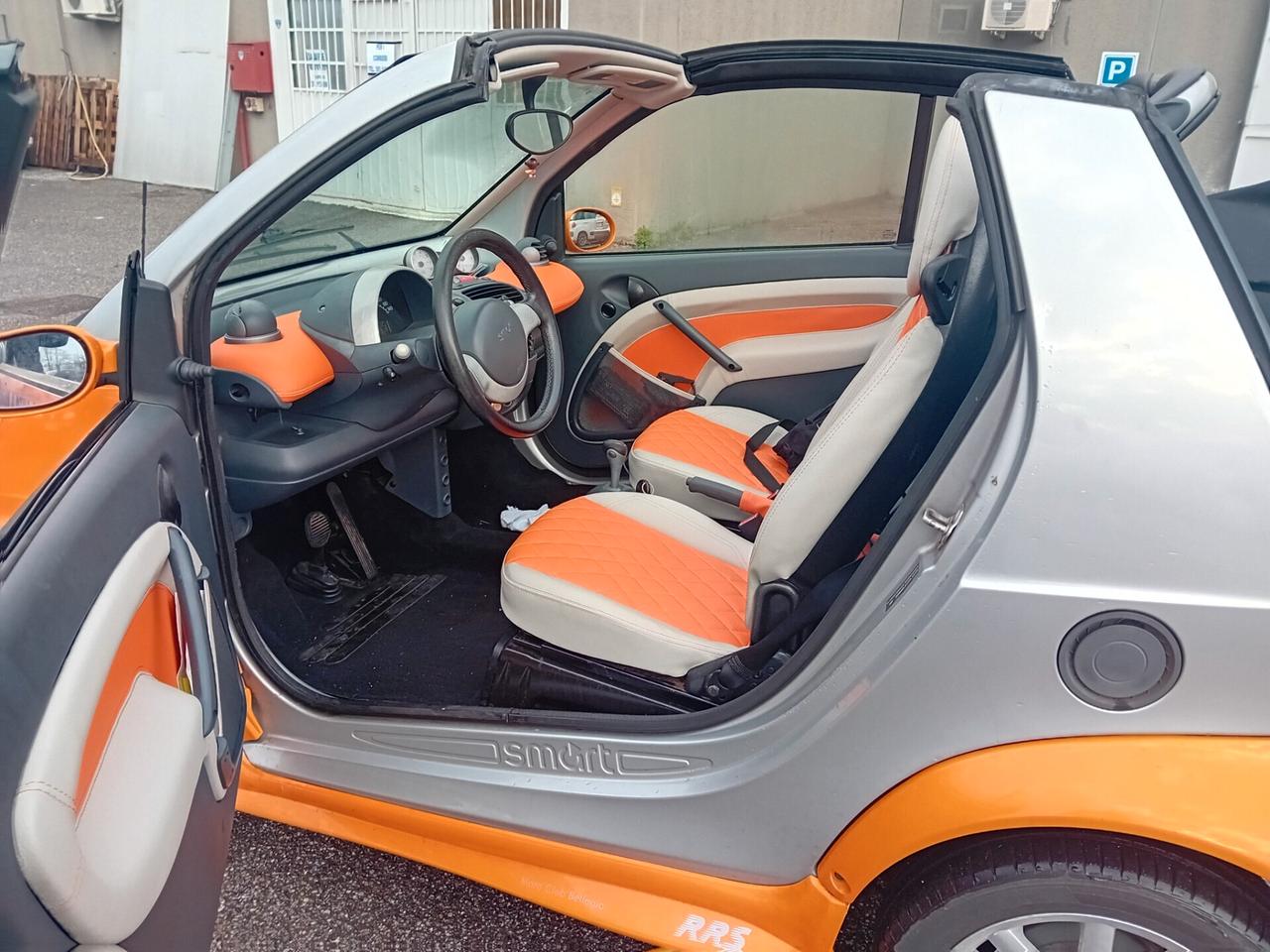 NOLEGGIO SMART CABRIO ARANCIONE CON PELLE TOTALE