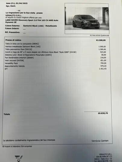 Land Rover Discovery Sport 2.0d Dynamic SE offerta T-Stock prezzo imperdibile