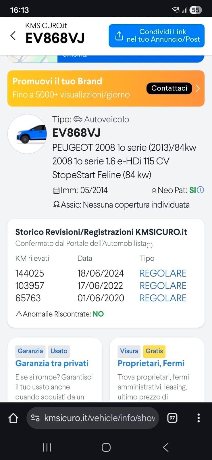 Peugeot 2008 1.6 e-HDi 115 CV Stop&Start Féline