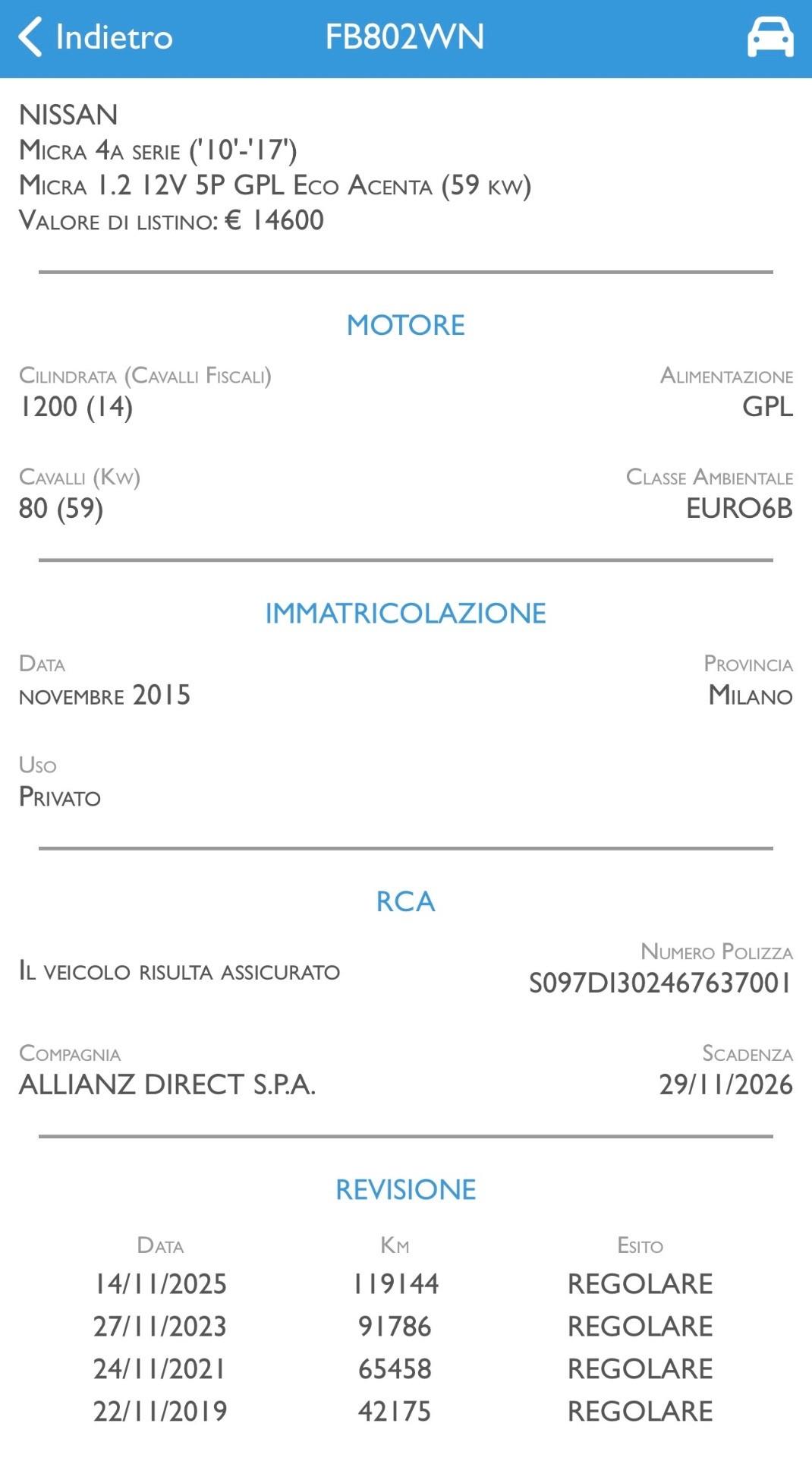 Nissan Micra 1.2 12V 5 porte GPL Eco Acenta