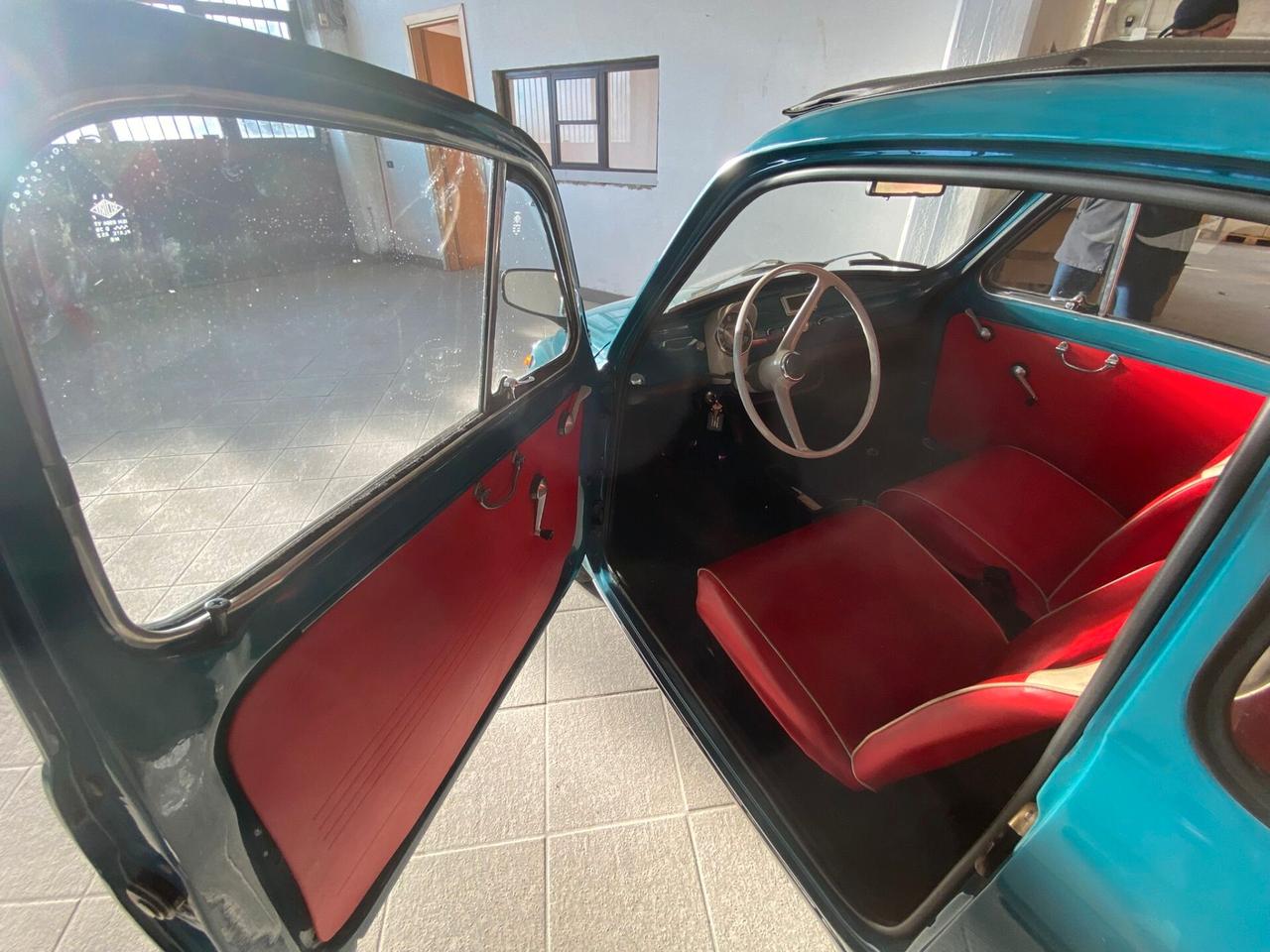 FIAT 500 F (1970) - BLU TURCHESE - CON TARGHE E LIBRETTO ORIGINALI