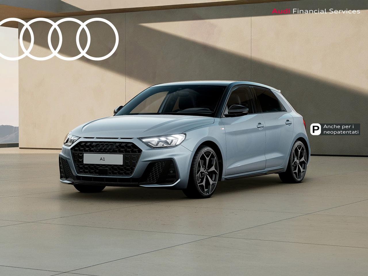 Audi A1 sportback 30 1.0 tfsi identity black 116cv s-tronic
