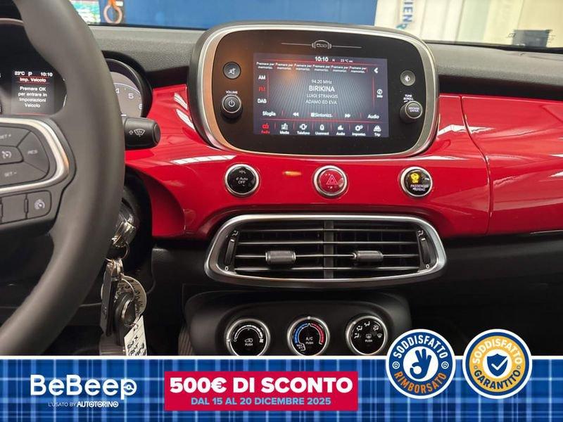 FIAT 500X 1.5 T4 HYBRID (RED) 130CV DCT