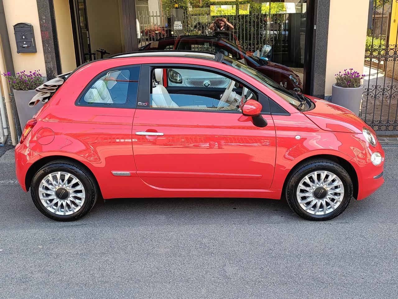 Fiat 500 C 1.0 Hybrid Lounge Rosso Corallo Pelle Full