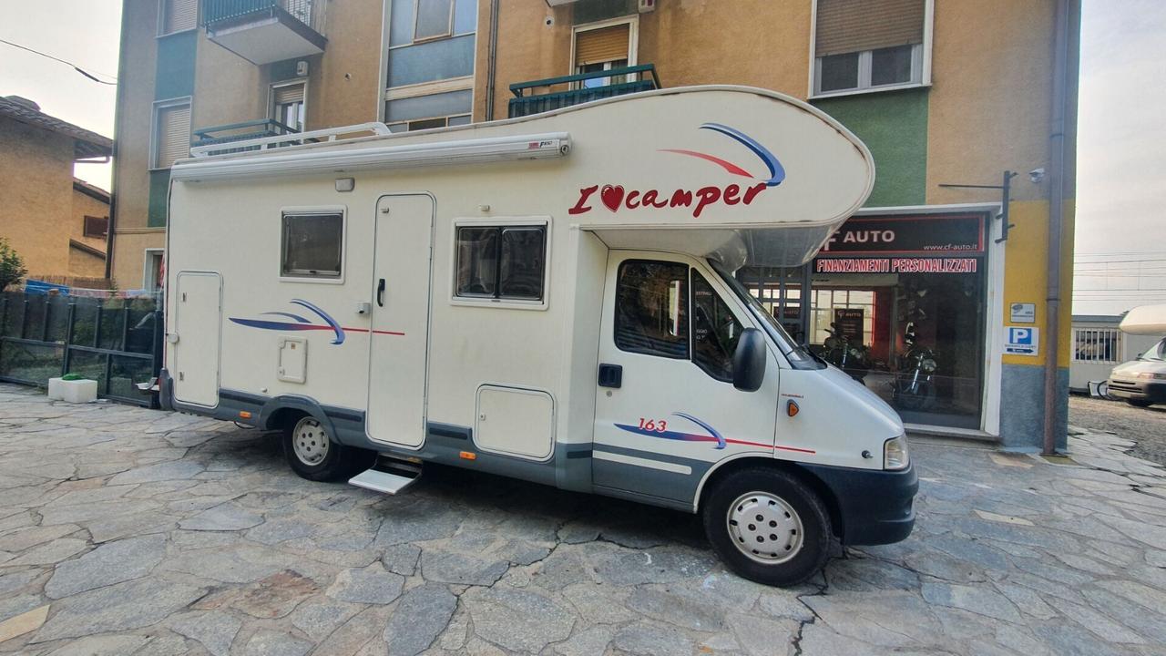 camper mansardato challenger 163 su scocca fiat ducato 2.8 jtd