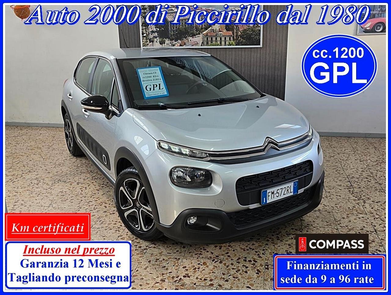 Citroen C3 cc.1200 con GPL Garanzia e Tagliando