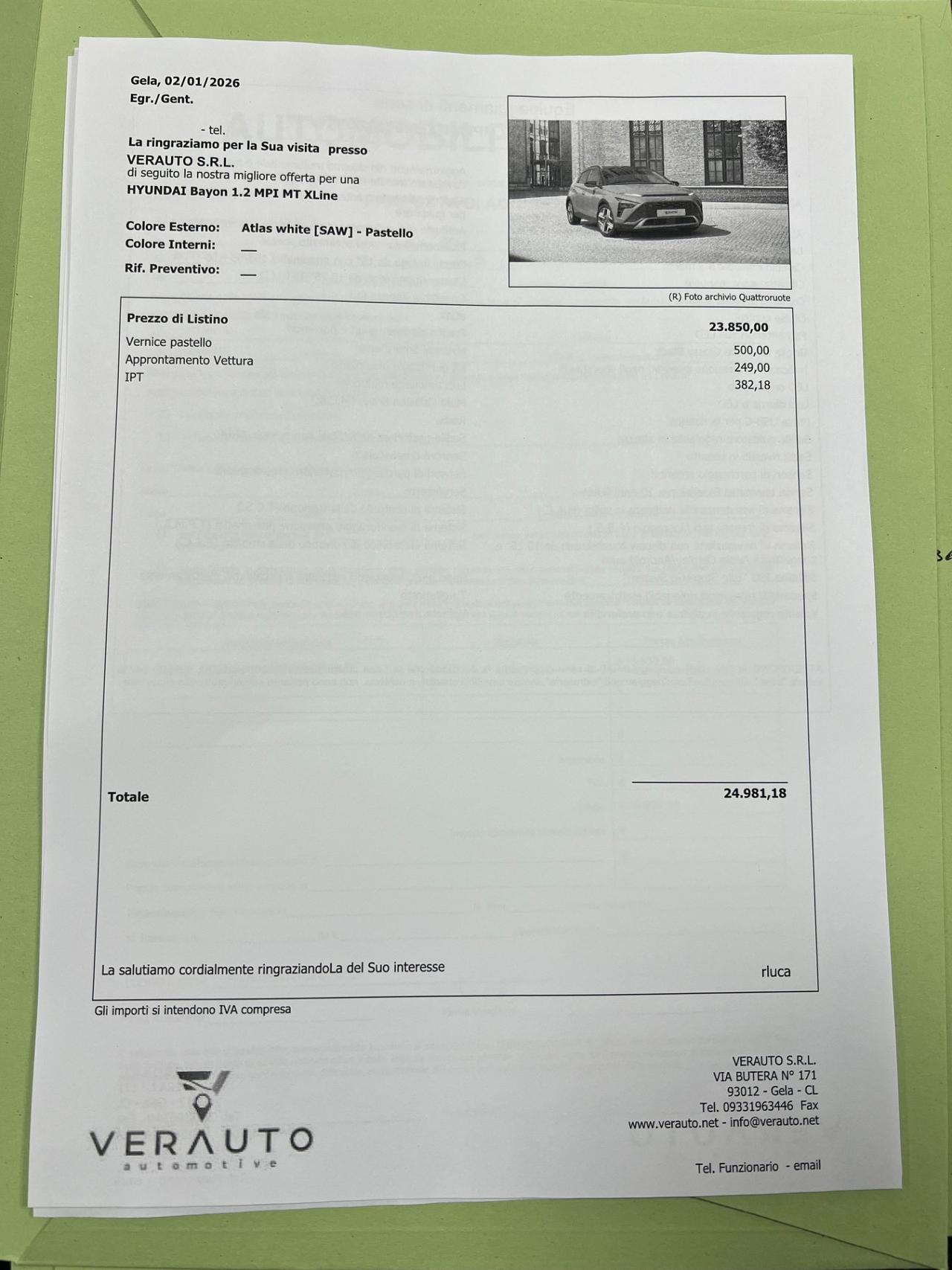 Hyundai Bayon 1.2 MPI MT XLine