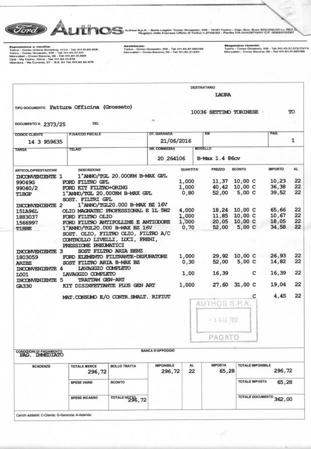 Ford B-Max GPL Casa Madre 2036 64950kM