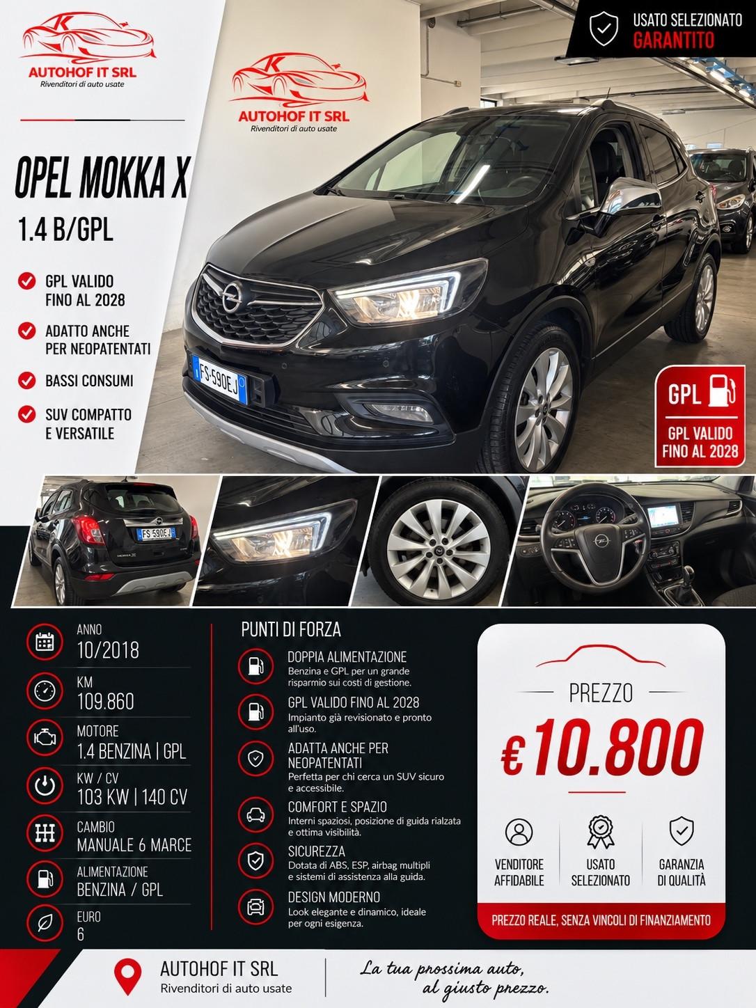 Opel Mokka X 1.4 B/GPL |OK NEOPATENTATI |