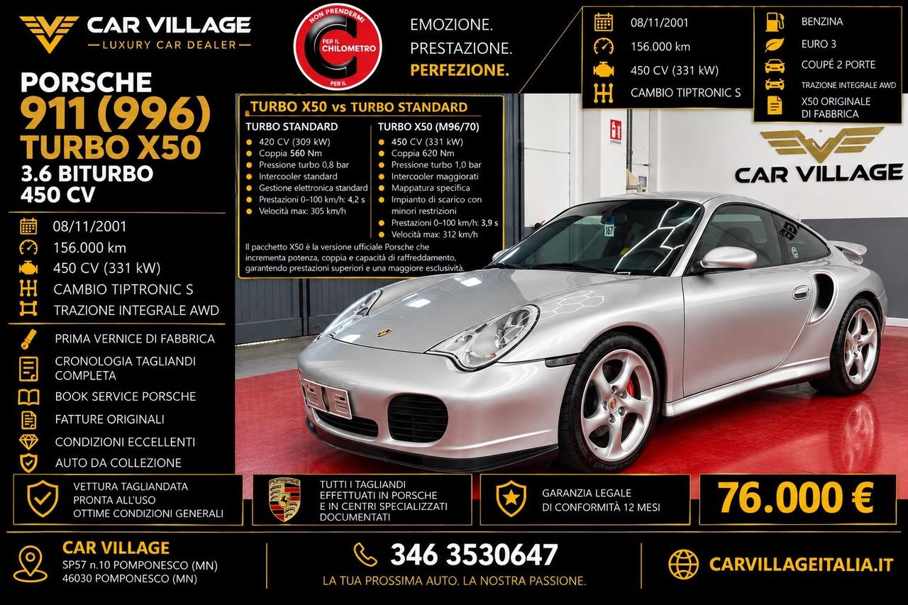 Porsche 911 Turbo x50 (kit 450CV) cat Coupé
